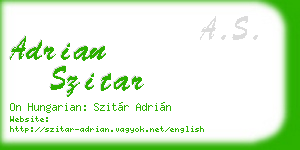 adrian szitar business card